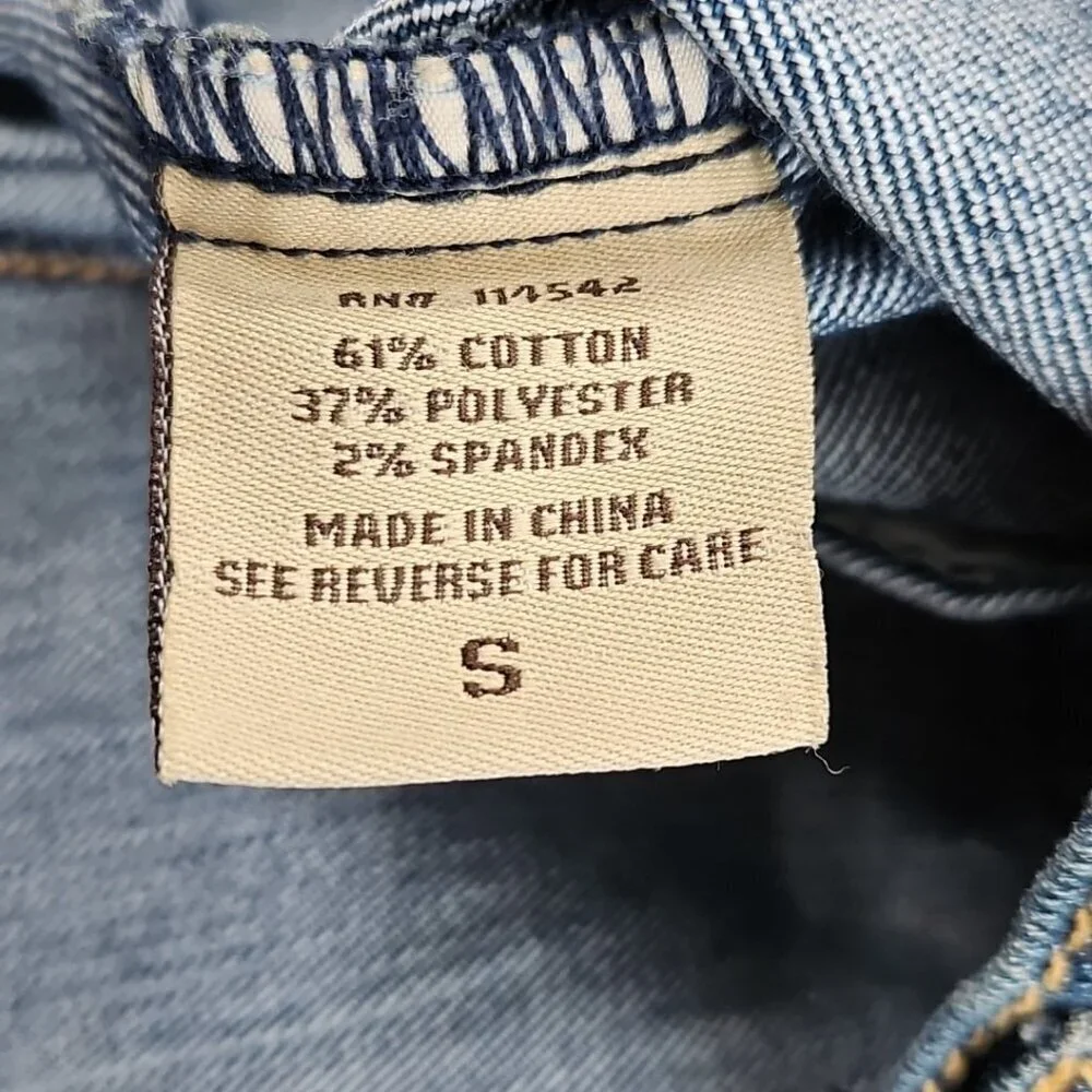 Jou Jou Premium Denim Collection Women's Small‎ Blue Jean Jacket Pockets EUC